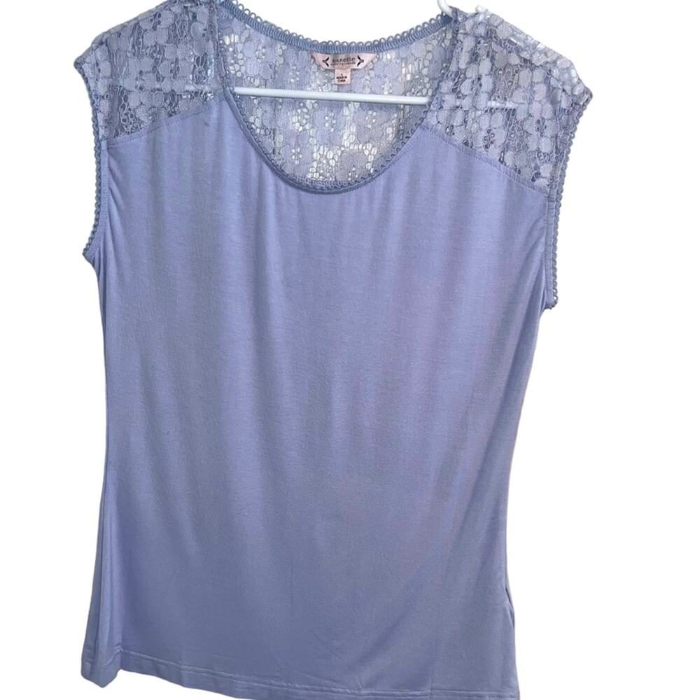 Nanette Lepore blouse Iris Bliss spring bloom Cornflower blue lace top Small NWT